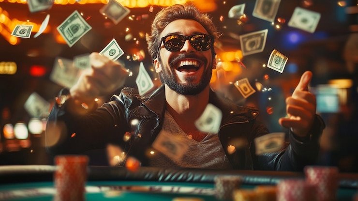Tampilan deposit pulsa bernuansa neon di ponsel